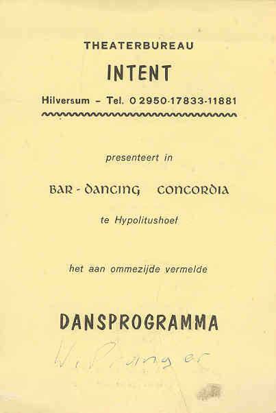 The Golden Earrings program October 30 1966 Hippolytushoef - Dancing Concordia